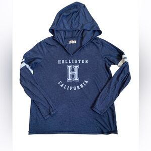 Hollister Dark Blue California Hoodie vintage 2000 ‘s y2k cotton
